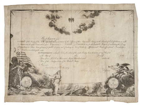 George Washington Signed Late-1700s Society of Cincinnati Membership Document (JSA)